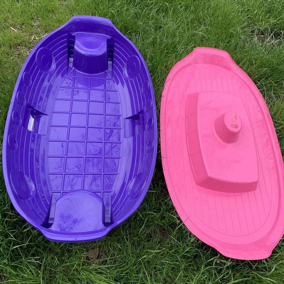 Детская песочница бассейн с крышкой Корабль Doloni пластиковая для детей Красно-салатовый Киев - изображение 5