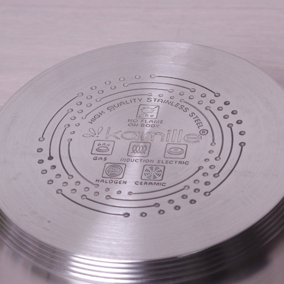 Каструля нержавіюча сталь 5,1л з кришкою порожнисті ручки 5622S KAMILLE Житомир - изображение 6