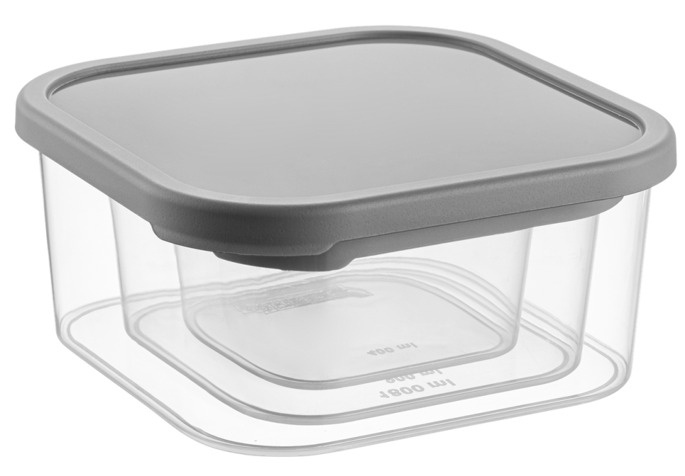 Набір контейнерів Idea Home 00815 Quick Box Gray 0.4/0.9/1.8 (00815 Gray) (7180058) Київ - фото 1