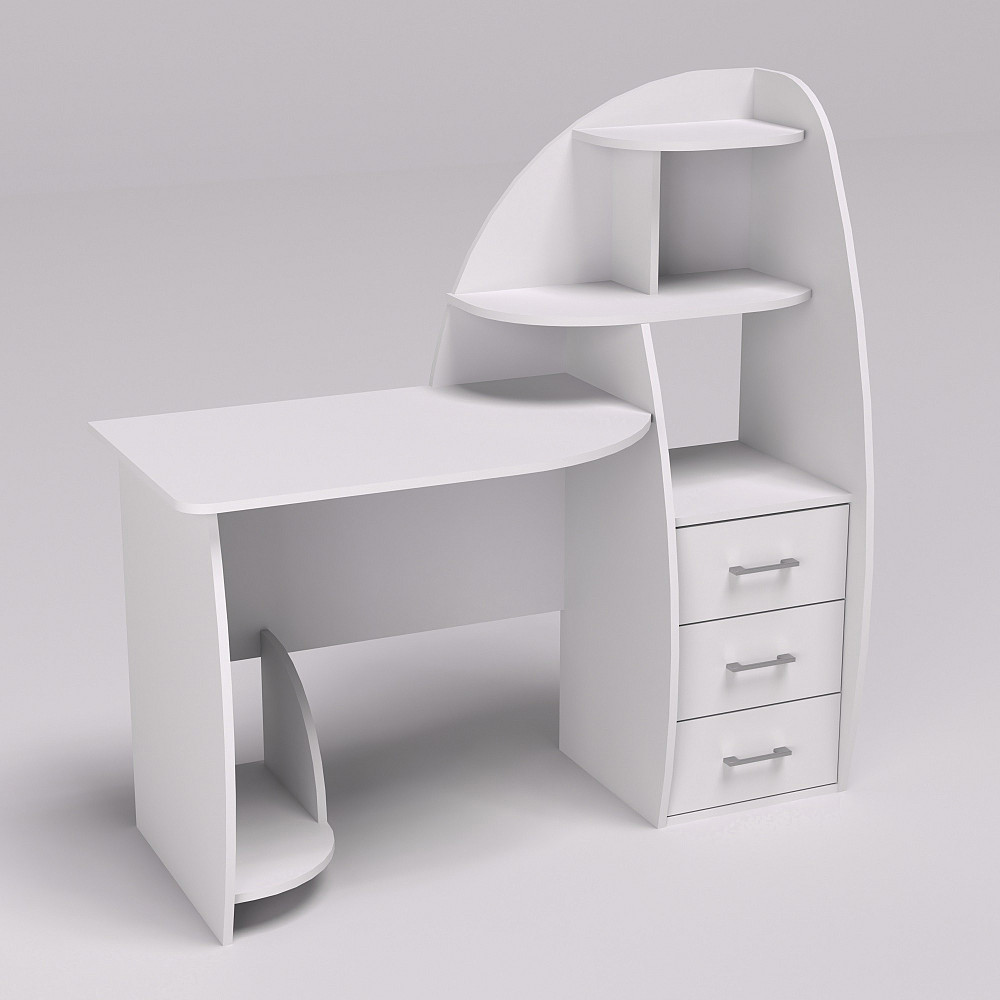 Стол письменный СКП-2 №10, Белый, 1300/550/1300 Львов - изображение 1