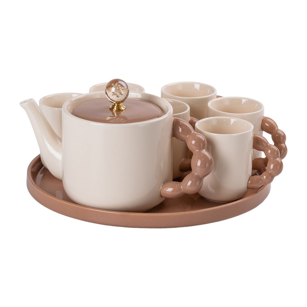 Yiwu Чайний набір на 6 персон із порцелянаовою підставкою HP-15-24 Киев - изображение 1