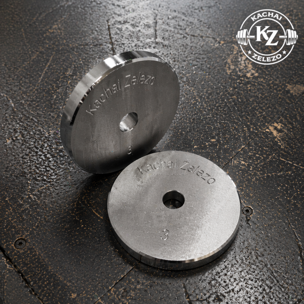 Гантели наборные 2 по 32 кг металлические без покрытия Kachai Zelezo Iron Pro Киев - изображение 12