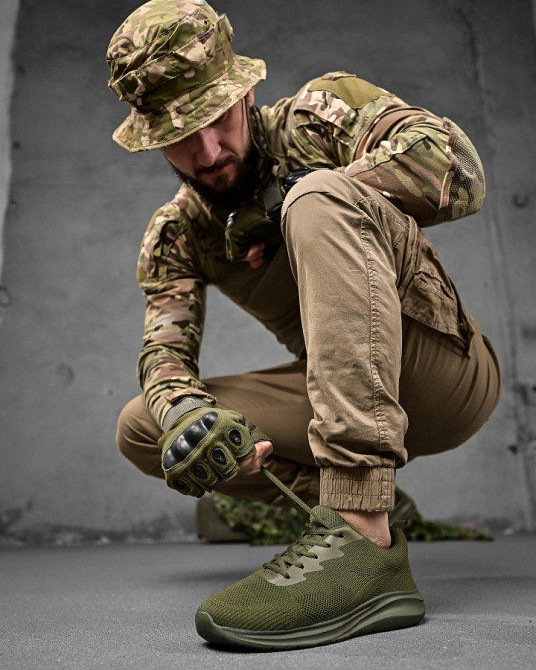 Літні міські кросівки М171-3 олива ДЛ63960 Одеса - фото 2