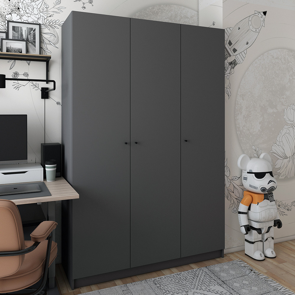 Шафа розпашна для одягу Doros Промо 135х48х204 см Графіт (DRS-011206) Львів - фото 1