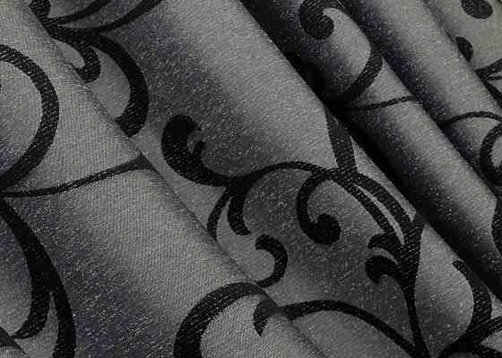 Комплект готовых штор VR-Textil Жаккард Allure № 1619ш Серый с черным 130х170 см 2 шт (35-0269) Киев