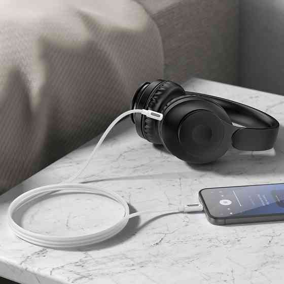 Аудіокабель BOROFONE BL20 True sound silicone digital audio conversion cable iP White Одеса