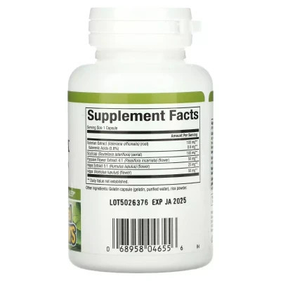 Вітамінно-мінеральний комплекс Natural Factors Сон та розслаблення з валеріаною та хмелем, Sleep Relax with Valeria (NFS-04655) Вінниця - фото 2