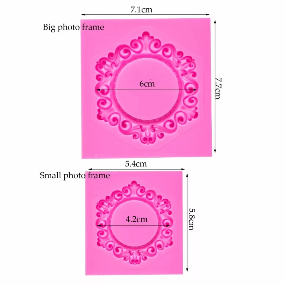 Молд силиконовый Рамки 2 штуки розовый Киев - изображение 2