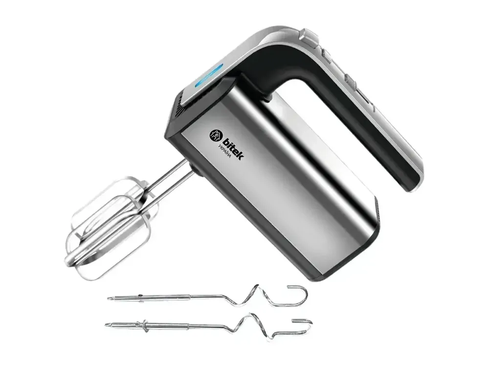 Миксер ручной 1600Вт BITEK BT-6664 5 скоростей, режим турбо, венчики - 2 шт, насадки для теста - 2 шт Одесса - изображение 3