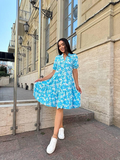 Женское летнее платье свободного кроя, натуральный штапель.  42-56р Киев - изображение 1