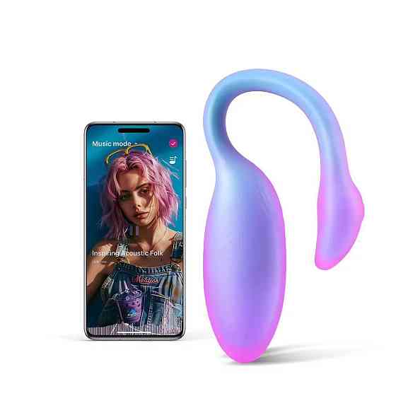 Смарт-віброяйце Magic Motion Flamingo Max Blue 2 в 1: віброяйце та тренажер Кегеля, 10 режимів Sex Aura Київ