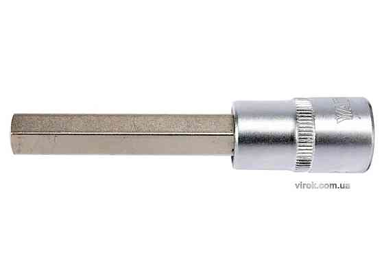 Головка торцева YATO квадрат 1/2 HEX M12, L= 100 мм. подовжена [20/120] Одеса