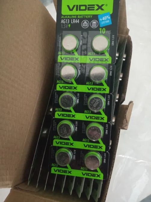 Батарейки AG13 A76 LR44 Videx 10шт для часов и игрушек Киев - изображение 5