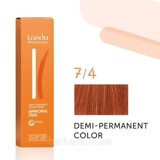Тонуюча безаміачна фарба для волосся Londа Demi-Permanent Color 7/4 блонд медный Киев