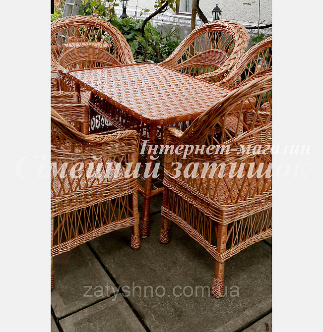 Комплект плетеной мебели из лозы на 6 персон Киев - изображение 2