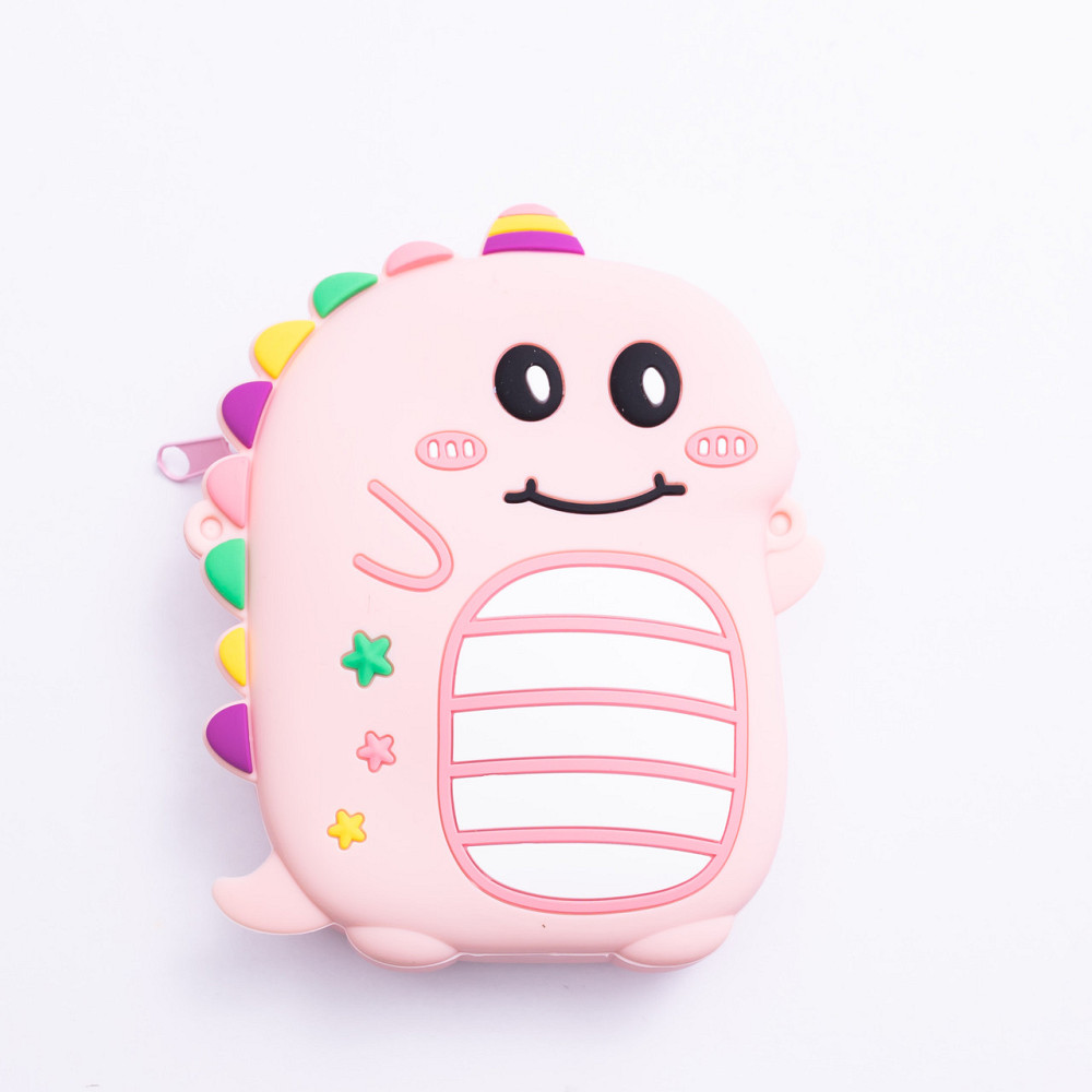 Дитяча силіконова сумка Динозавр 12×11×3 (см) через плече Рожева HP-55-4P Коломия - фото 2