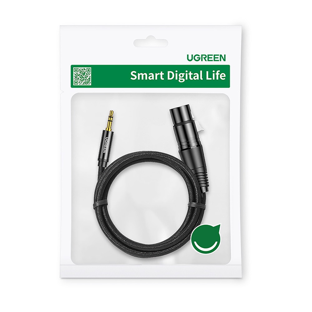 Мікрофонний кабель Ugreen AV182 XLR Male to Mini Jack AUX Microphone Cable (Чорний, 1м) Миколаїв - фото 10