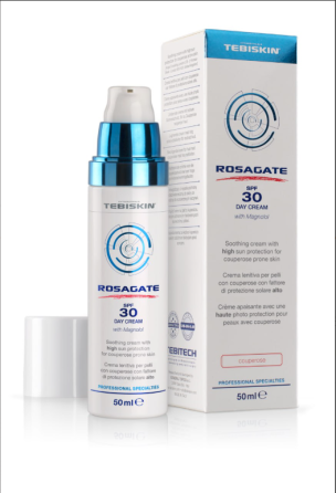 Сонцезахисний крем для шкіри з куперозом з SPF 30+ та антиоксидантним ефектом Tebiskin Rosagate SPF 30+ Day Cream, 50 мл Дніпро