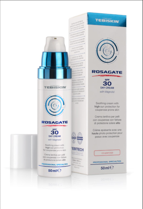 Сонцезахисний крем для шкіри з куперозом з SPF 30+ та антиоксидантним ефектом Tebiskin Rosagate SPF 30+ Day Cream, 50 мл Дніпро - фото 1