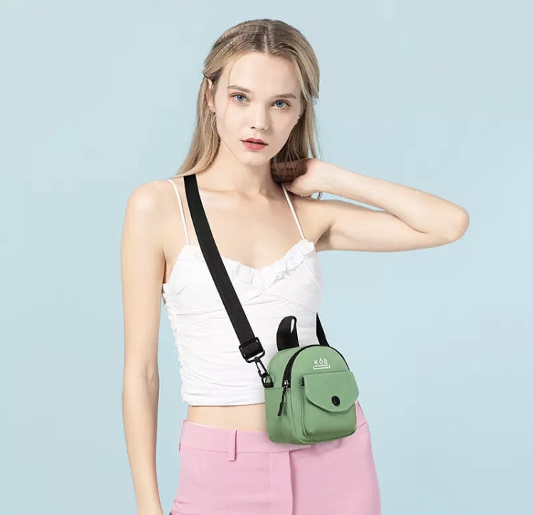 Маленькая женская сумочка через плече, сумочка для девочек, зеленая,  - размер сумки 15*15*7см, 2 кармана Киев - изображение 3