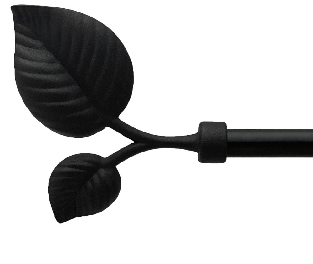 Закінчення для карнизу Orvit ЛИСТОК ВЕЛИКИЙ 16 мм ЧОРНИЙ ОКСАМИТ Львов - изображение 1