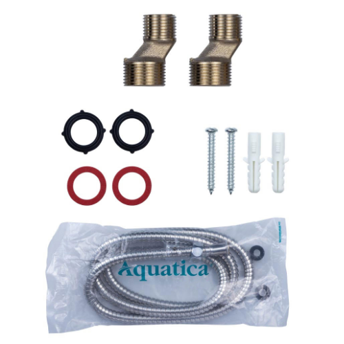 Змішувач PL 1/2" для ванної гусак вигнутий дивертор вбудований шаровий Aquatica Житомир