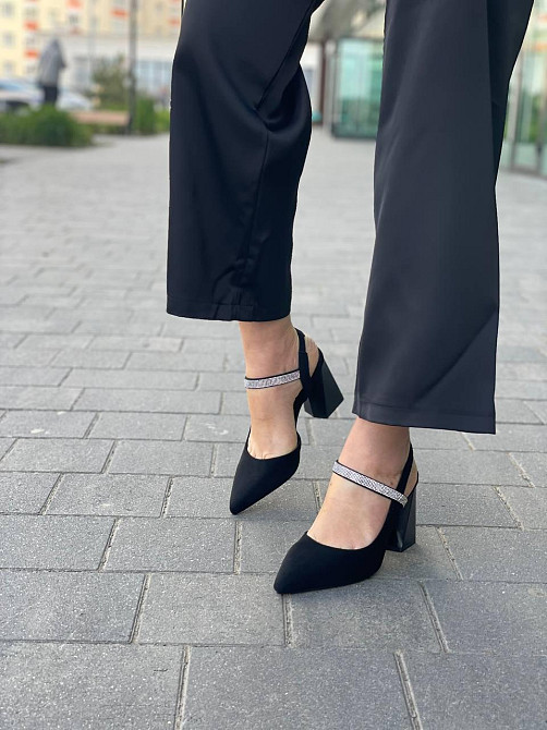 Meideli Жіночі босоніжки чорні із закритим носком літні з еко-замші MEIDELI -1 р. 36-40 Коломыя - изображение 6