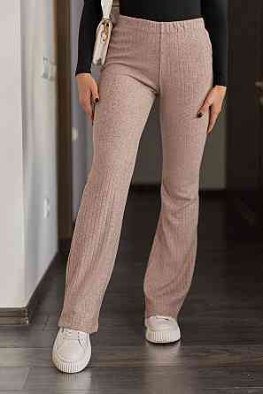 Жіночі трикотажні штани в рубчик "Darcy" | Батал Київ