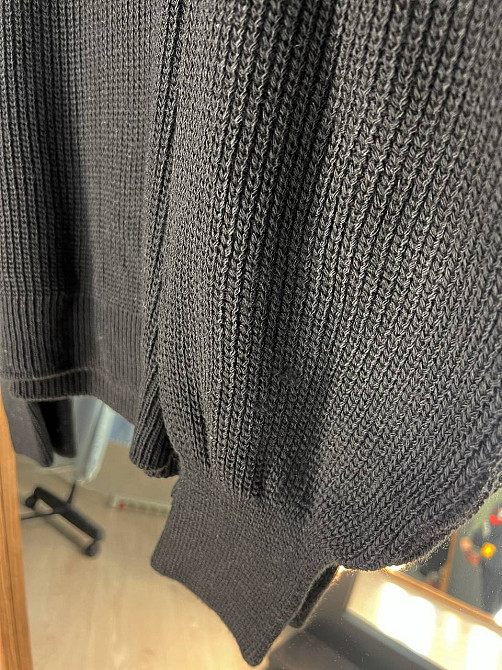 Свитер женский MIX RAY 6607 широкая модель оверсайз удлиненный, черный, one size Киев - изображение 7