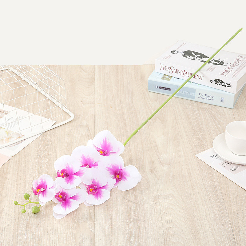 Имитация Орхидеи. Ветка 7 цветков 70 см Біло-малиновий Одесса - изображение 1