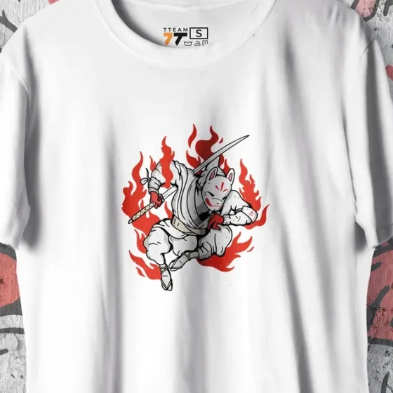 Футболка для подростка мальчика с принтом Ninja Размер 160 Anime10341 Днепр