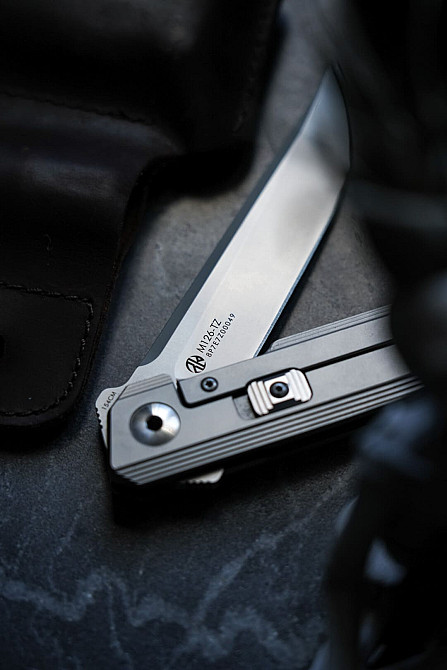 Ніж складаний туристичний Ruike M126-TZ, (9.1 см) steel 154СМ / TC4 (титан) сірий Киев - изображение 9