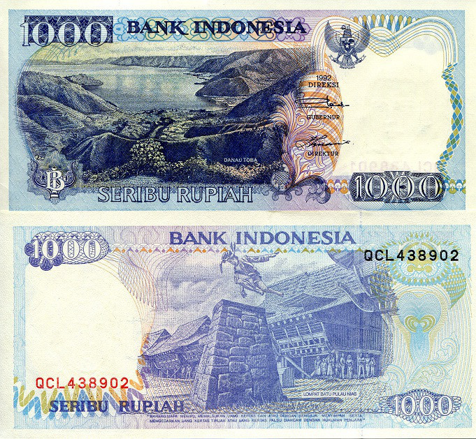 Індонезія / Indonesia 1000 Rupiah 1992 (1999) Pick 129h UNC Полтава - фото 1