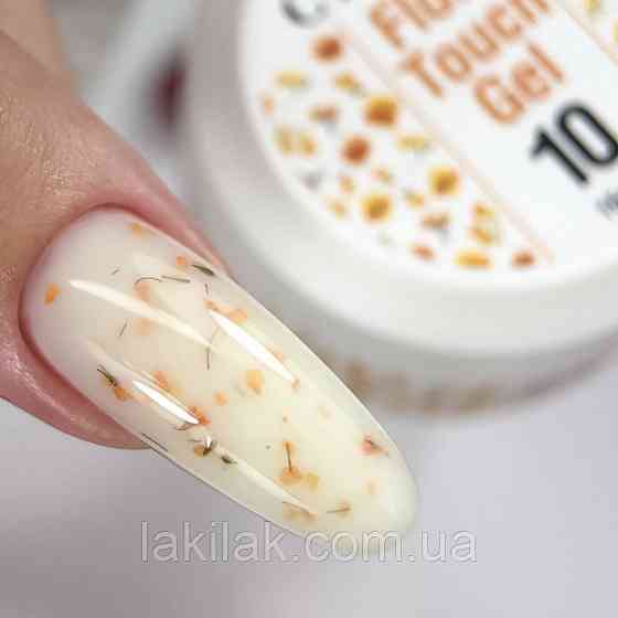 Гель для нарощення нігтів Crooz Flora Touch Gel 10 (з сухоцвітами) 15мл Херсон