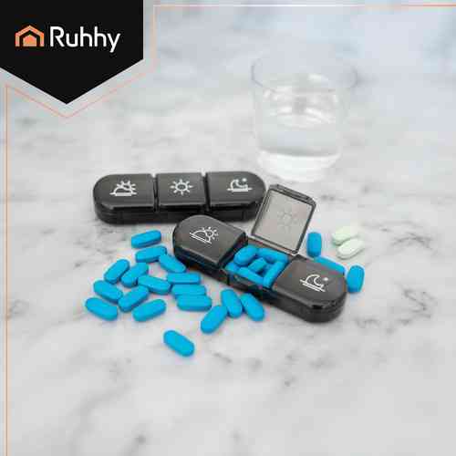 Таблетница органайзер для хранения лекарств на 7 дней Ruhhy (26346) Black Нововолынск