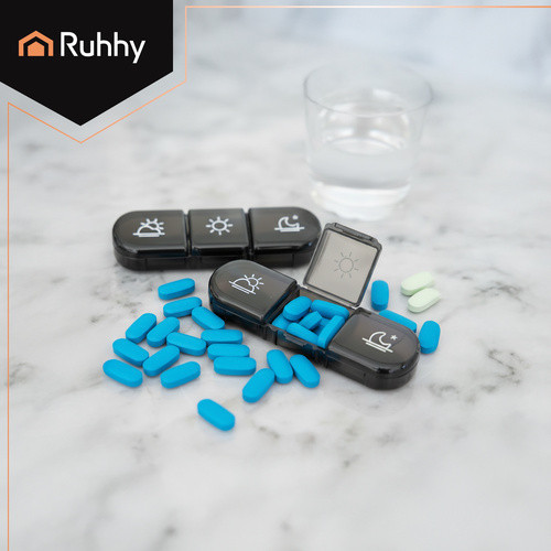 Таблетница органайзер для хранения лекарств на 7 дней Ruhhy (26346) Black Нововолынск - изображение 4