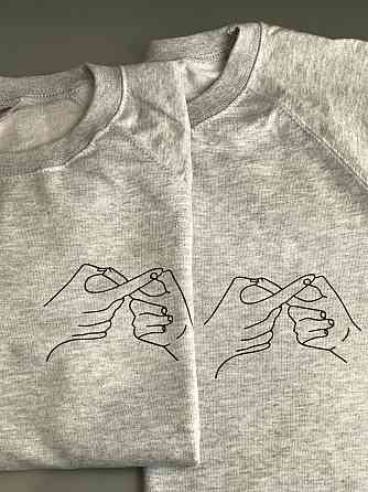 Парні толстовки для хлопця та дівчини з принтом руки — Завжди разом Чернівці