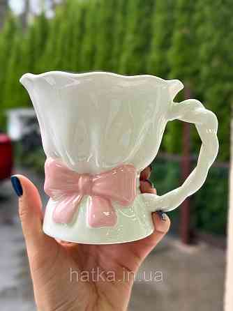 Чашка крухоль кераміка Olens "Рожевий бант" 450 мл 8030-445 Київ