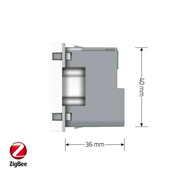 Розумна розетка LIVOLO ZigBee, з заземленням, біла, 16А 230В, керування через Alexa / Google Home / Home Assistant, модуль (VL-FCTC16AZ-2WP) Коломыя