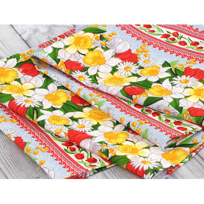 Рушник Руно вафельний набивний Весняні квіти -3, 45х80 см (202.15_Весняні квіти_3) Вінниця - фото 5