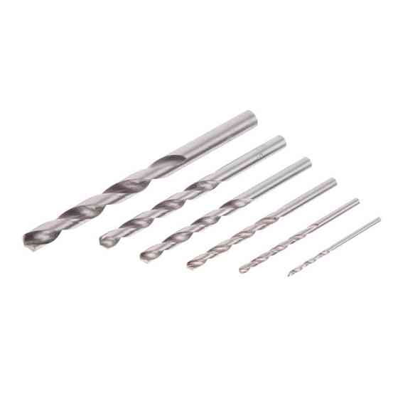 Набір свердел по металу DIN338 HSS, 6 шт. (2, 3, 4, 5, 6, 8 мм) INTERTOOL SD-0028 Київ