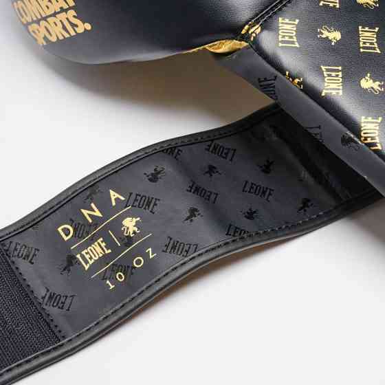 Боксерські рукавички Leone DNA Black 12 унцій професійні рукавички з натуральної шкіри для боксу, кікбоксингу та муай-тай Київ