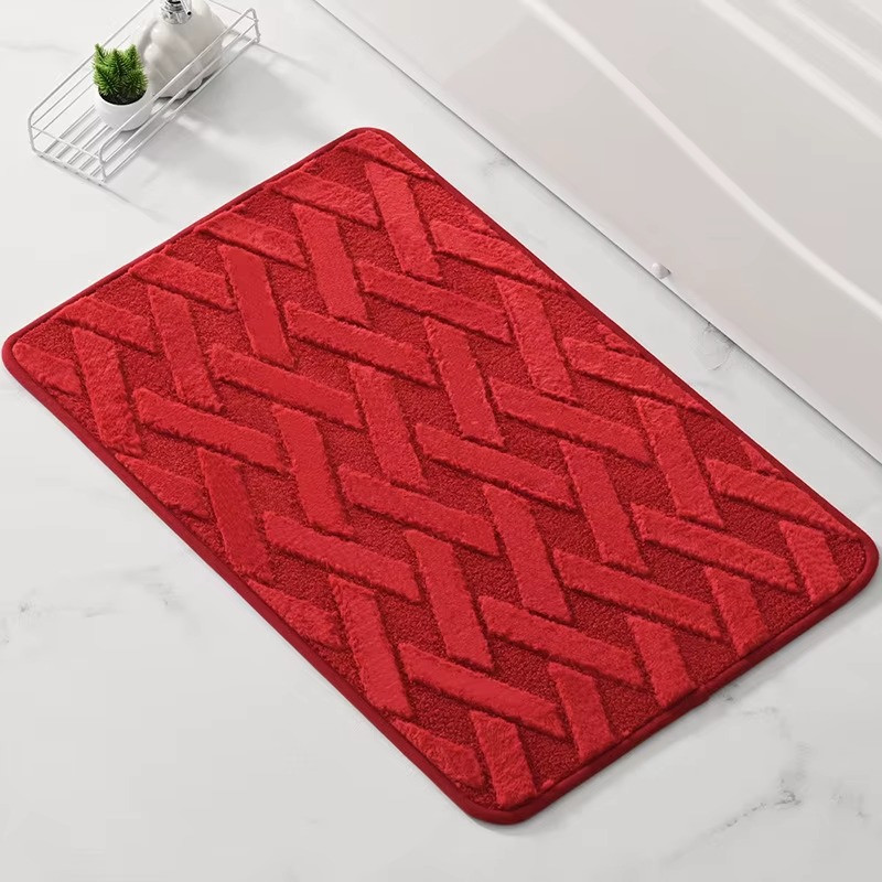Коврик для ванной и душа коврик для ног в ванную комнату,микрофибра,атискользящий c узором 40х60 см,красный Каменец-Подольский - изображение 1