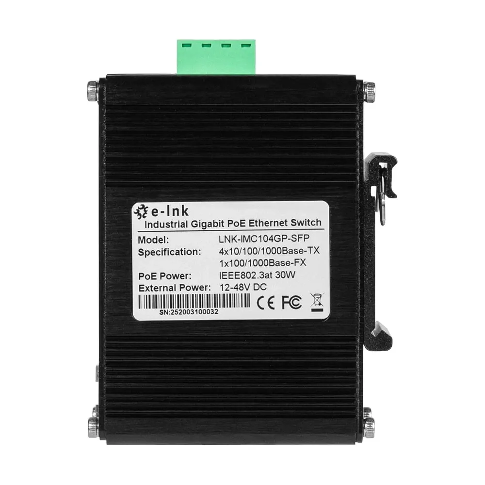 PoE-комутатор 5-портовий E-LINK LNK-IMC104GP-SFP IN 12-48V (73-00126) Київ - фото 8