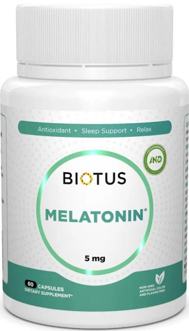Мелатонін для сну Biotus Melatonin 5 мг 60 капс Київ - фото 1
