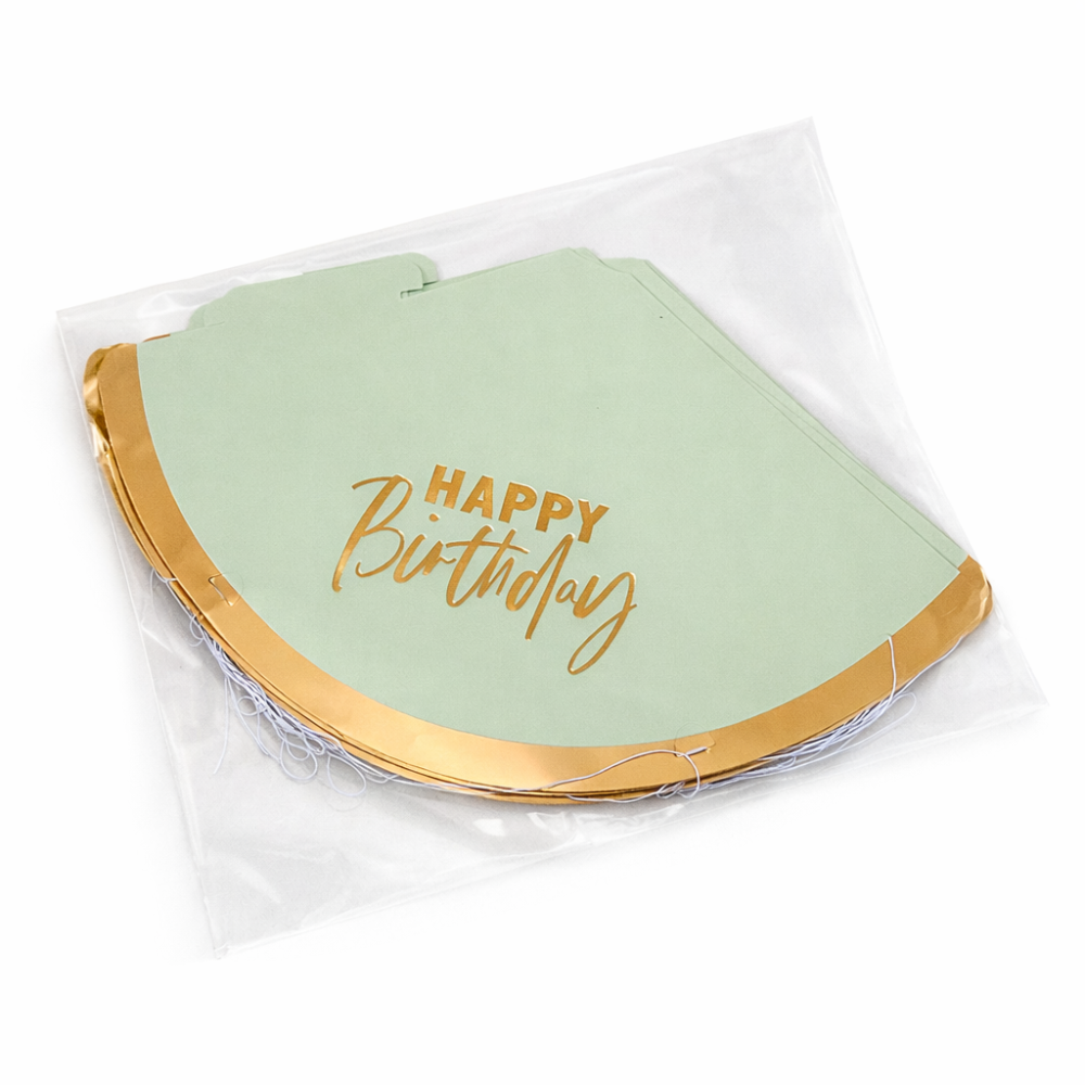 Набір ковпаків, 10 штук, висота 16 см, Happy Birthday, м'ятний Київ - фото 2