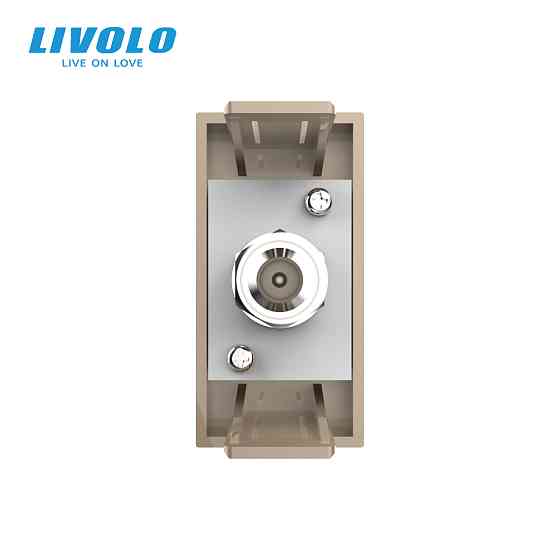 Супутникова розетка SAT LIVOLO, золота, модуль 0.5 поста, для ресивера / антени (VL-FCSL-1AP) Коломыя