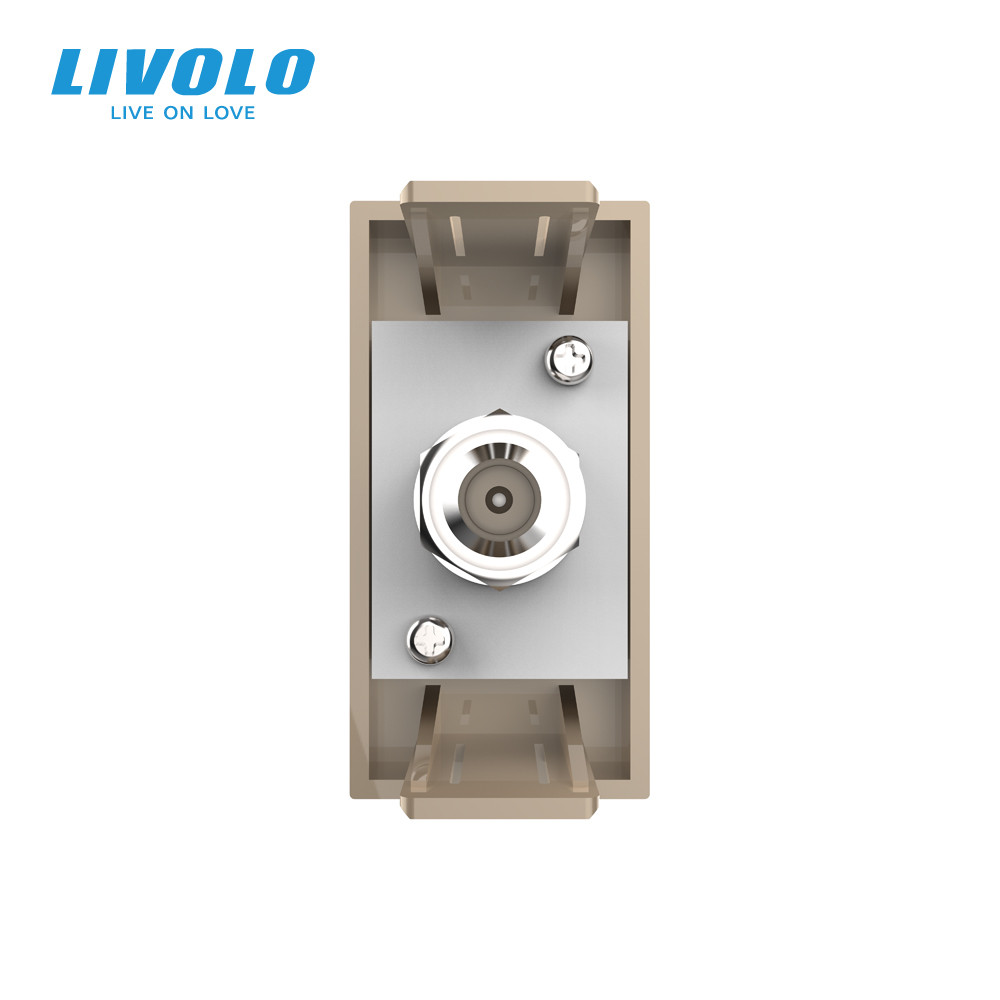 Супутникова розетка SAT LIVOLO, золота, модуль 0.5 поста, для ресивера / антени (VL-FCSL-1AP) Коломыя - изображение 2
