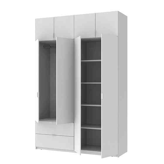 Шкаф распашной с антресолью Doros Лукас 160х50х240 см Белый (DRS-011193) Днепр