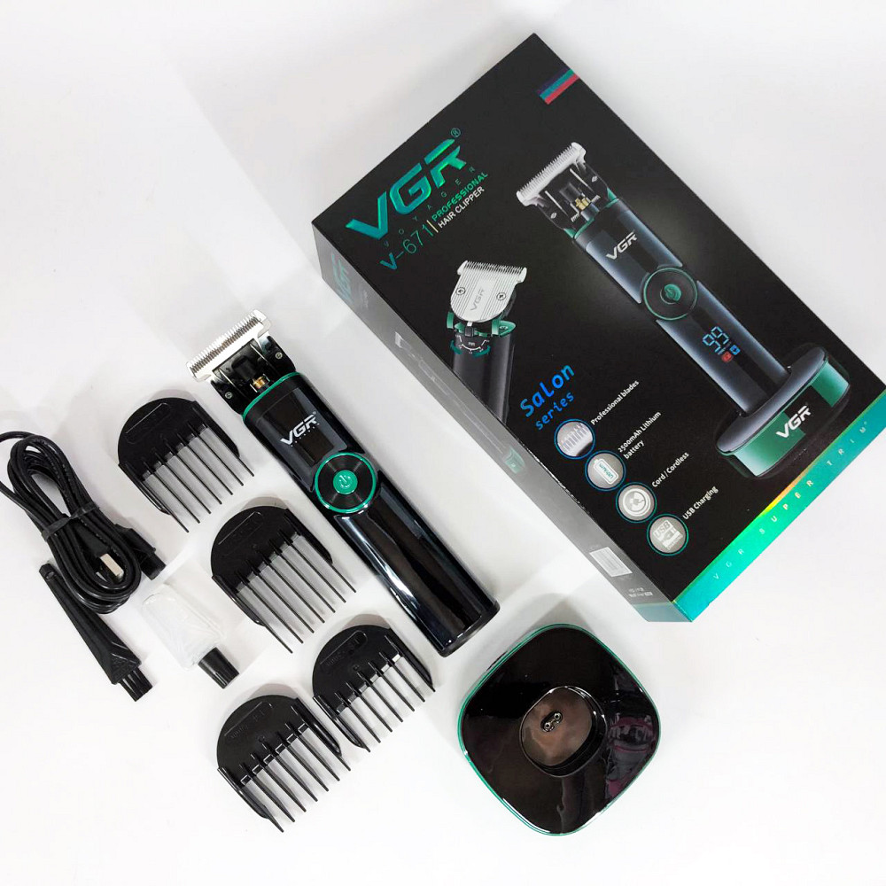 Многофункциональная аккумуляторная машинка для стрижки VGR V-671, Практичная машинка для стрижки волос NY-28 Львов - изображение 1